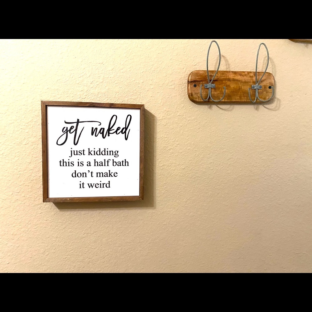 Get Naked Rustic Sign - Picture 4 of 5